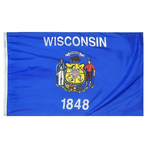 Wisconsin Courtesy Flag - ColorFastFlags | All the flags you'll ever need! 
