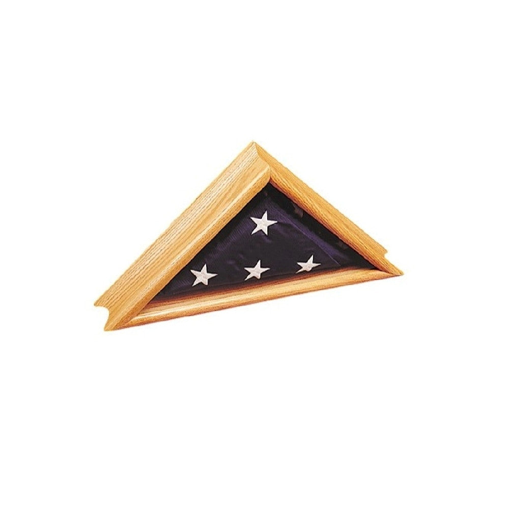 Deluxe Solid Oak Flag Case - ColorFastFlags | All the flags you'll ever need! 
